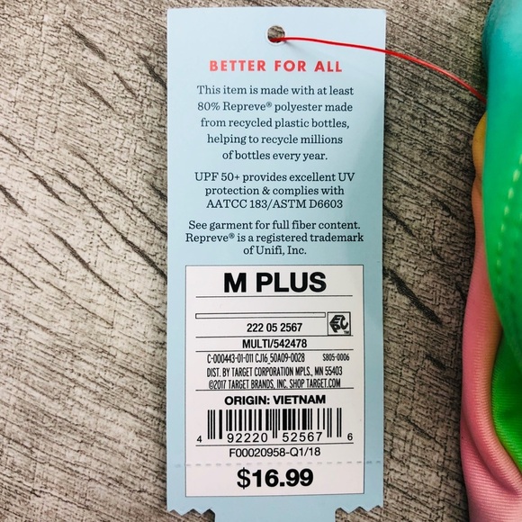 NWT CAT AND JACK PINEAPPLE NEON COLOR SWIMSUIT - Picture 4 of 5